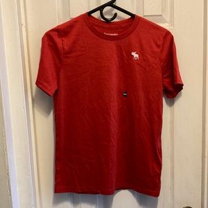 Abercrombie red kids t shirt